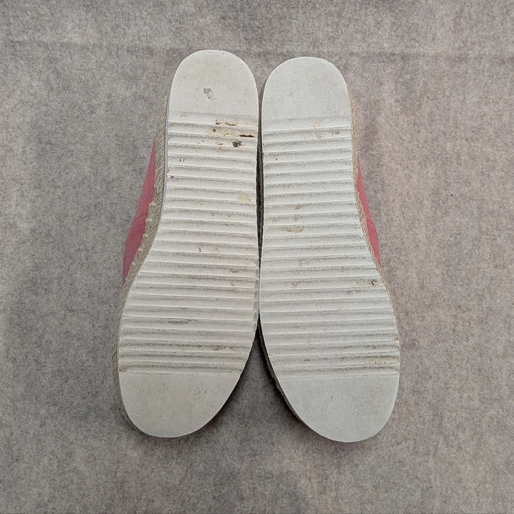 TOMS Women's Coral Canvas Rope Sole Espadrilles Beachy Natural Flats Size 6